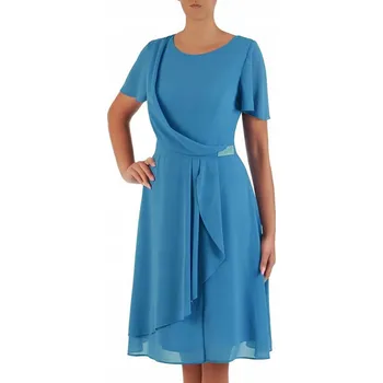 Dámské šaty Šifonové midi koktejlové šaty Carla Moreno velikost 46