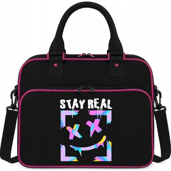 Sportovní taška Sportovní taška Černo-růžová na tělocvik Trénink pro módní školu STAY REAL