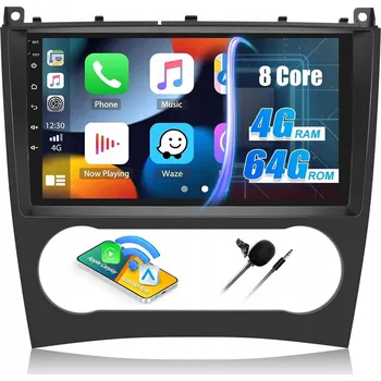 Autorádio 2DIN Autorádio Mercedes Android 13 GPS CarPlay 4GB + 64GB + Couvací Kamera