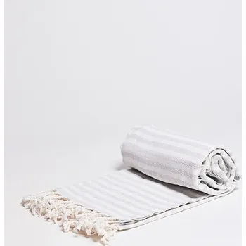 Ručník Hammam ručník AKASYA 100% přírodní bavlna YEYE Světle šedý