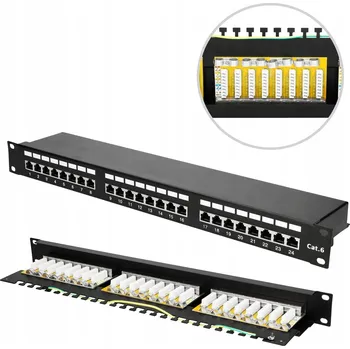 Patch panel Extralink Patch panel 24 portů CAT6 STP V2
