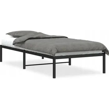Postel Černý kovový rám postele 207 x 95 x 31 cm, vhodná matrace 90 x 200 cm