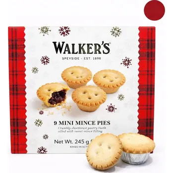 Walkers Shortbread Mini Pies 265 g - Mini máslové sušenky s náplní mince [UK]