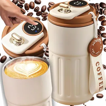 Termoska TERMOHRNEK KÁVA ČAJ COFFEE TERMOSKA TEPLÁ STUDENÁ LED DISPLEJ