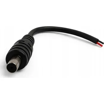 elektrický kabel LED KONEKTOR DC Zástrčka s kabelem 2,1/5,5mm ČERNÁ samec