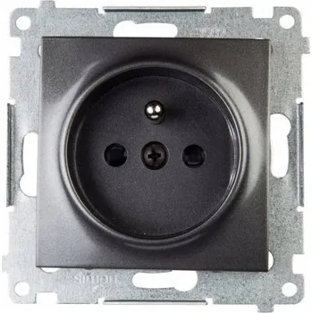 Elektrická zásuvka Jednoduchá zásuvka s uzemněním antracit Simon 54 DGZ1Z.01/48