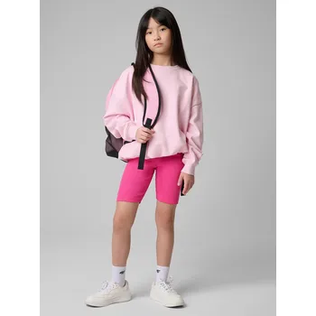 Dívčí legíny 4F dětské legíny klasické bavlna růžové velikost 146