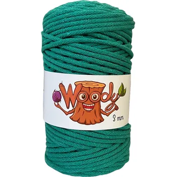 Příze Woody 3 mm – Zelená (100m)