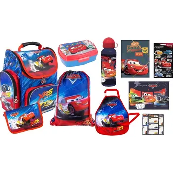 Školní batoh Školní sada set 10ks aktovka batoh Cars vhodný i pro prvňáčky 24896/010