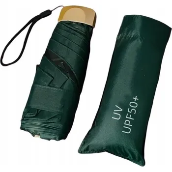 Deštník Mini deštník #cool_items manuální skládací deštník se zeleným pouzdrem