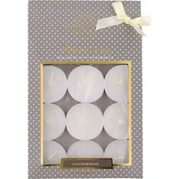 Svíčka Parafínová čajová svíčka Perníček Kapimex 12 ks