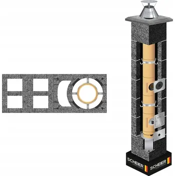 Komín Komín pro plyn fi 140 5 m Scheier turbo systémový keramický komínový systém
