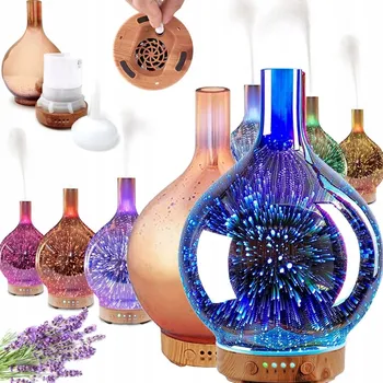 Zvlhčovač vzduchu Zvlhčovač vzduchu Noční Lampa Difuzér RGB Aromaterapie Efekt
