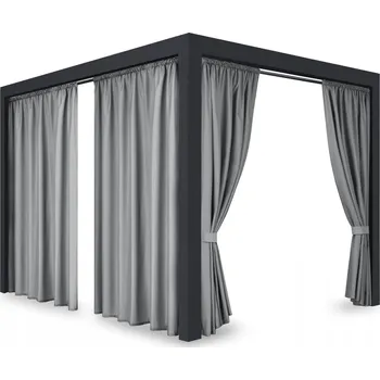 Pergola Venkovní zahradní závěs s tunýlkem BOGOTA šedá 155 cm x různé výšky (cena za 1 kus) + dárek úvaz MyBestHome Rozměr: 155x190 cm