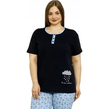 Dámské noční prádlo Dámské pyžamo BAVLNA 3/4 kalhoty krátký rukáv VELKÉ XXL