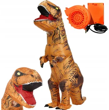 Karnevalový kostým VELKÝ DINOSAURUS KOSTÝM KARNEVALOVÝ OBLEK PRO DOSPĚLÉ NAFUKOVACÍ