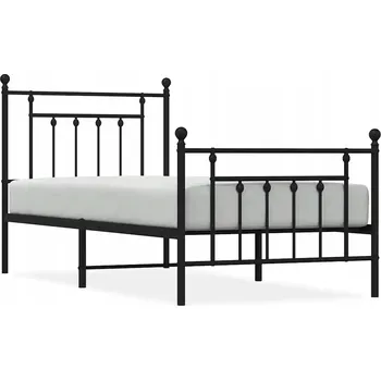 Postel Klasický Rám Postele z Kovu, Černý 196x95x97 cm, Výška Pod Postelí 26