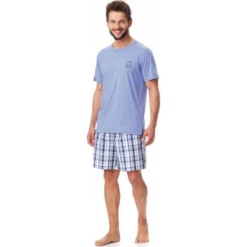 Pánské pyžamo Key Pánské pyžamo MNS 455 krátký rukáv velikost M