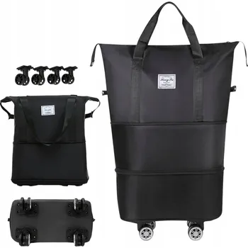 Cestovní taška VELKÁ TORBA PODRÓŻNA XXL 4 KOLEČKA, SKLÁDACÍ KUFR, ZAVAZADLA 40X73 CM