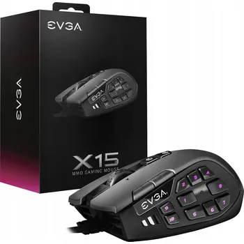 Myš Evga herní myš X15 MMO, 16K DPI, 20 konfigurovatelných tlačítek