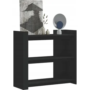 Konferenční stolek Konzolový stolek, černý, 100x35x90 cm, dřevěný kompozit