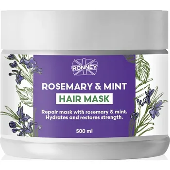 Vlasová regenerace Regenerační maska Ronney Rosemary & Mint 500 ml - obnovuje a hydratuje