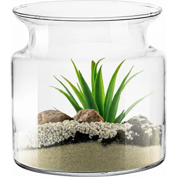 Váza Skleněná váza SKLENICE Skleněné květinové KOMPOZICE 15 cm POLSKÉ SKLO Glasset