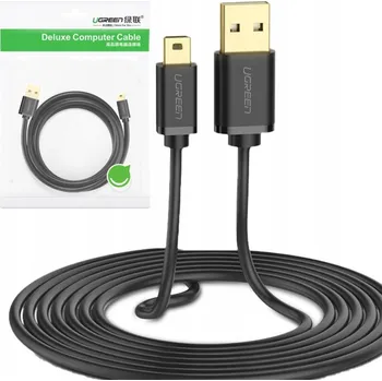 Datový kabel Kabel Ugreen USB - USB 2.0 Mini 1,5 m černý
