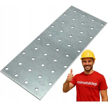 Obraz Perforovaná deska ocel 6 cm x 0,2 cm, délka 24 cm, tloušťka 2 mm