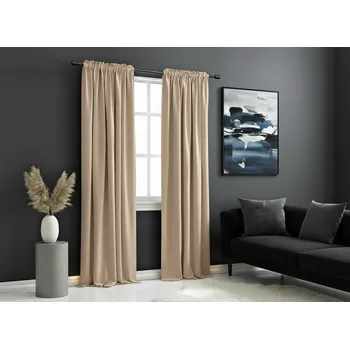 Zatemňovací závěs s řasící páskou "BLACKOUT" SHARY 135x270 cm, béžová, (cena za 1 kus) MyBestHome