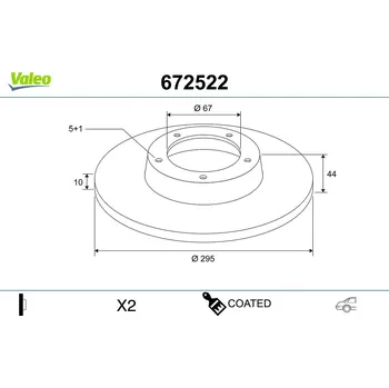 Brzdový kotouč Brzdový kotouč VALEO 672522