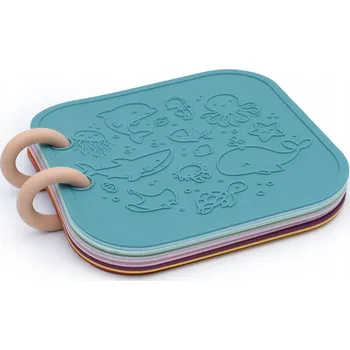 Hračka pro nejmenší Silikonová knížka do koupele We Might Be Tiny