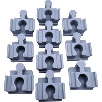 Stavebnice LEGO Adaptéry Fabryka Torów pro LEGO Duplo, šedé, 10 ks