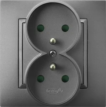 Elektrická zásuvka Elektrická Zásuvka Ospel , šedá