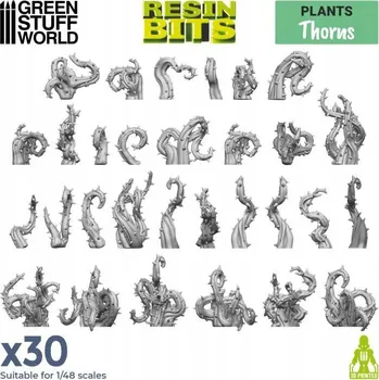 Přívěsek Trny vytištěné na 3D tiskárně - 30 ks