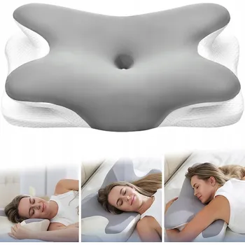 Polštář ERGONOMICKÝ POLŠTÁŘ POD KRK - ORTOPEDICKÝ POLŠTÁŘ Z PAMĚŤOVÉ PĚNY 60x34cm