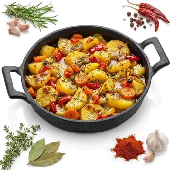 Pánev LITINOVÁ PÁNEV NA PEČENÍ, ZAPÉKÁNÍ, SMAŽENÍ A PŘÍPRAVU POKRMŮ