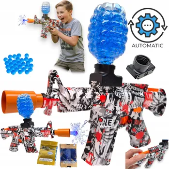 Dětská zbraň PUŠKA M4A1 AUTOMATICKÁ NA GELOVÉ KULIČKY VODNÍ ORBEEZ Bezpečný PISTOLE