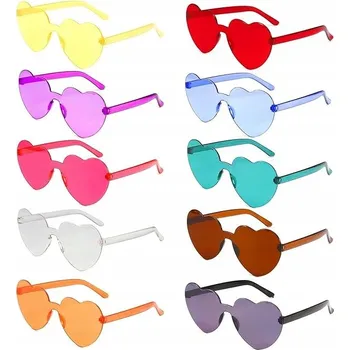 Sluneční brýle 10X SLUNEČNÍ BRÝLE SRDCE DÁMSKÉ VTIPNÉ NA PÁRTY DO FOTOBUDKY