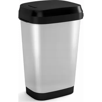 Odpadkový koš Plastový Odpadkový koš Kis 50l stříbrný