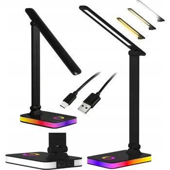 Lampička LED Stolní Lampa Školní Dotyková Na Stůl Pro Čtení Nastavitelná + USB-C