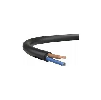 elektrický kabel Kabel kulatý elektrický H03VVF OMY 300V 2x1 černý ohebný (licna) 1m