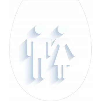 WC sedátko WC sedátko IRIS FOTO COUPLE bílé univerzální pro Roca Cersanit Koło