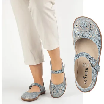 Dámské tenisky Dámské BAREFOOT boty z přírodní kůže s potiskem 1284 modré 42