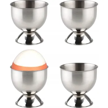 Stojánek na vajíčko Skleničky na vejce Kalíšky na vejce naměkko z NEREZOVÁ OCEL oceli, sada 4 kusů