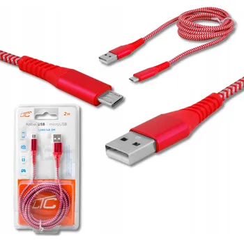 Datový kabel Kabel LTC USB - microUSB typ B, 2 m, červený
