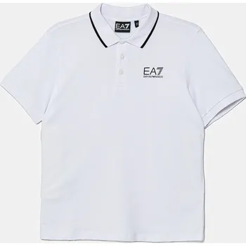 Chlapecké tričko Dětské polo tričko EA7 Emporio Armani 7B000023.AF12901 bílá 00X, vel. 160