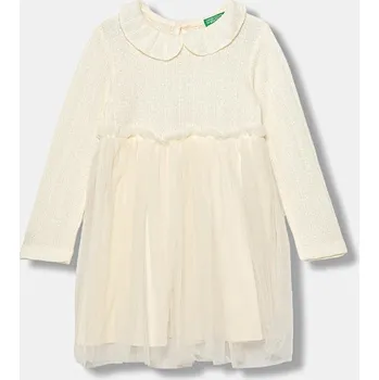 Dámská móda Dívčí šaty United Colors of Benetton 4JACGV02J.P.seasonal béžová 01X, vel. 90