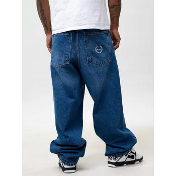 Pánské kalhoty ŠIROKÉ DŽÍNOVÉ KALHOTY BAGGY PÁNSKÉ Modré Metoda Sport Laur L