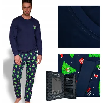 Pánské pyžamo Cornette pánské pyžamo 115/283 Vánoční stromek dlouhý rukáv velikost L